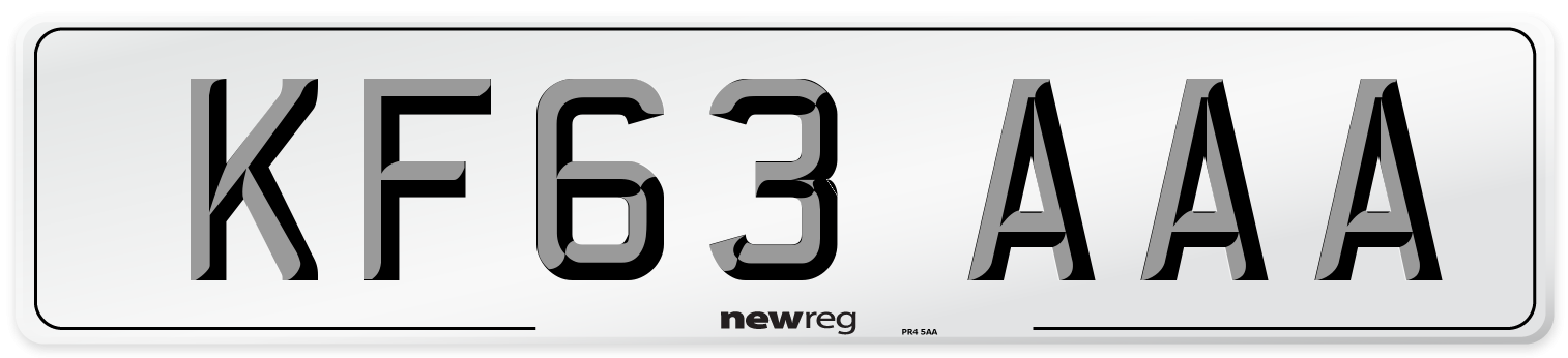 KF63 AAA Number Plate from New Reg